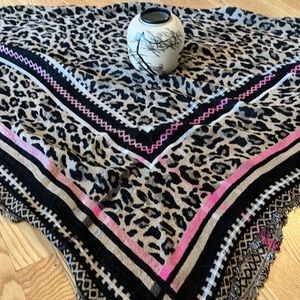Land’s End Leopard Print Square Scarf